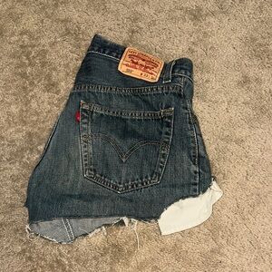 Levi's Blue Denim Cutoff Shorts